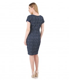Elegant dress made of elastic corrugated cotton