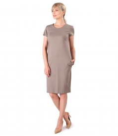 Viscose dress with side pockets