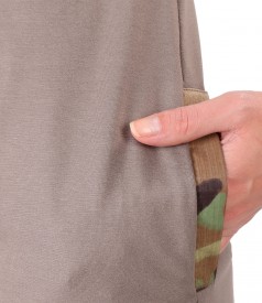 Viscose dress with side pockets