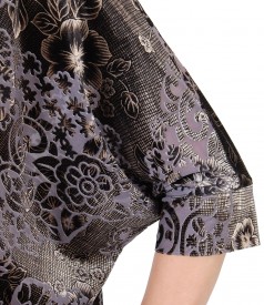 Evening butterfly blouse with front folds
