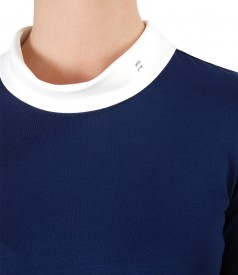 Elastic jersey blouse with  crystals