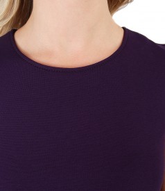 Midi elastic jersey dress
