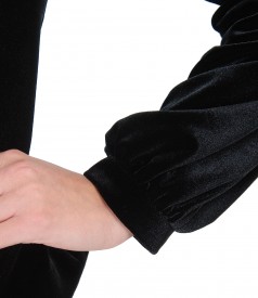 Jacket made of velvet  embellished with crystals