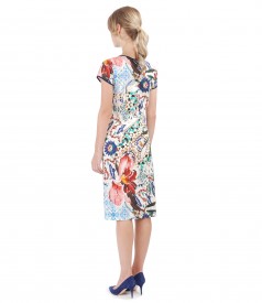 Printed cotton dress with pockets