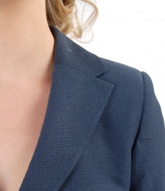 Viscose jacket with accessory brooch