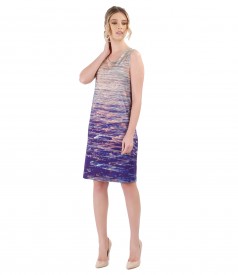 Jerse dress without sleeves