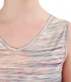 Jerse dress without sleeves