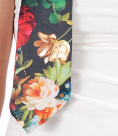 Elastic natural silk scarf