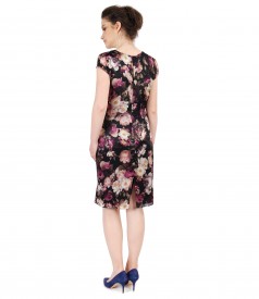 Casual silk dress with floral print