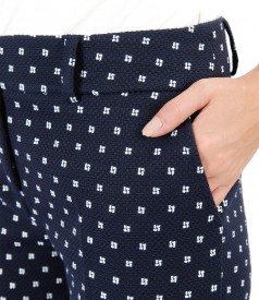 Office printed cotton pants