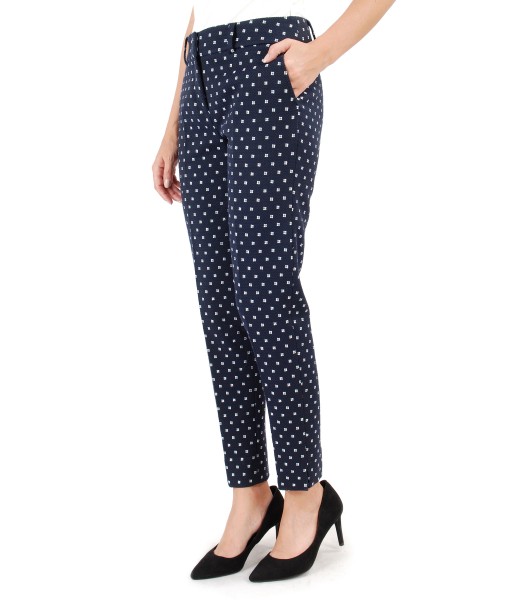 Office printed cotton pants