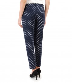 Office printed cotton pants