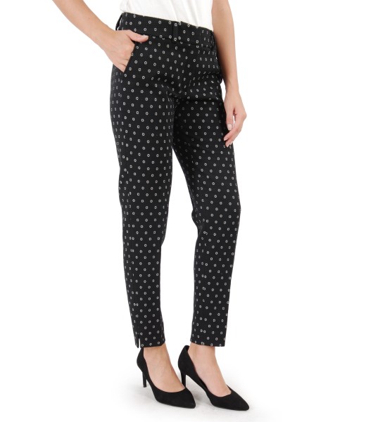 Office printed cotton pants