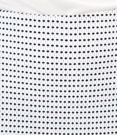 Skirt with loops and fringes