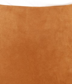 Tapered skirt with velvet look