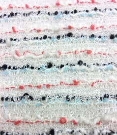 Lace and cotton jacket with effect wire