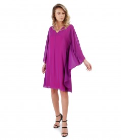 Butterfly veil dress with decorative chain