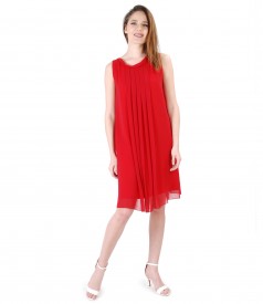 Veil dress with front folds