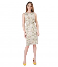 Viscose elegant dress with floral print