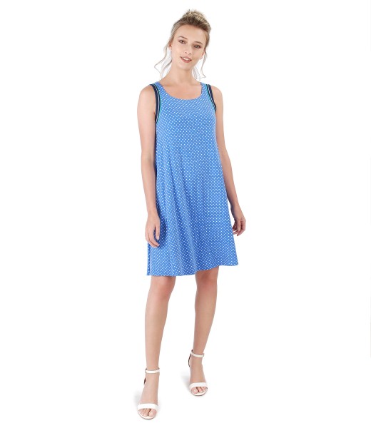 Jersey casual dress with elastic trim