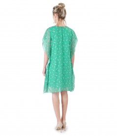Butterfly dress made of printed veil
