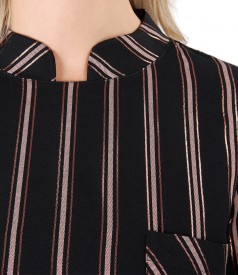 Viscose blouse with metallic wire