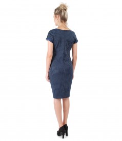 Elegant cotton dress with pearls inserts