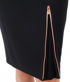 Office skirt with zipper