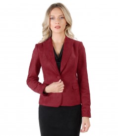 Fabric jacket with velvet look