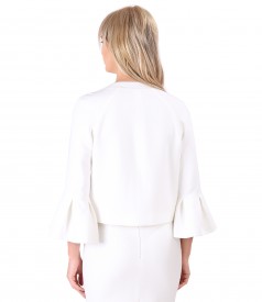 Jacket with 3/4 sleeves and with wide wristbands