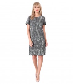 Dress made of printed elastic fabric
