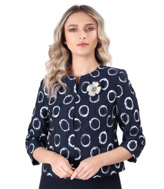Elegant jacket made of elastic corrugated cotton