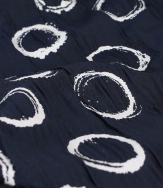 Elegant dress made of corrugated elastic cotton