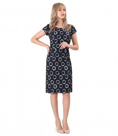 Elegant dress made of corrugated elastic cotton