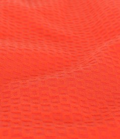 Midi dress made of textured cotton