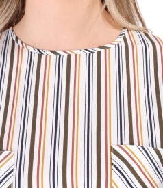 Shirt dress with waist belt