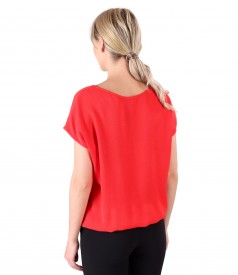 Casual blouse made of uni viscose