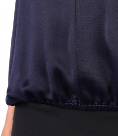 Casual blouse made of satin viscose