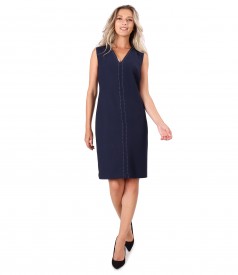 Office dress with contrast seam