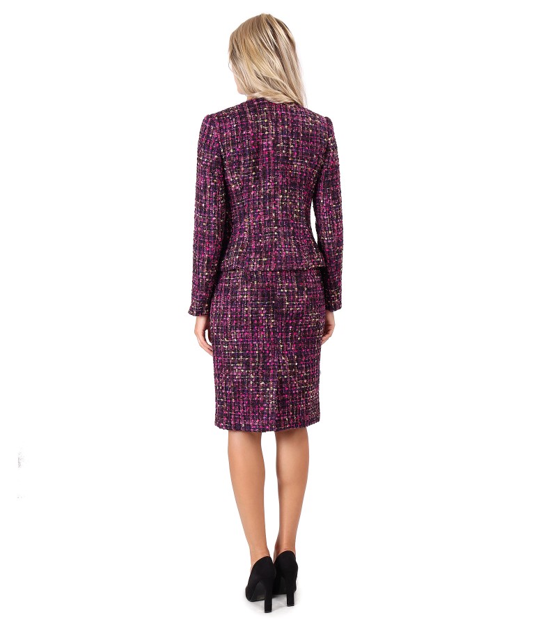 Office women suit with skirt and jacket made of wool