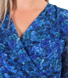Printed veil elegant dress