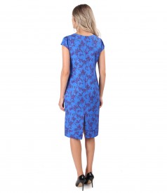 Viscose midi dress printed with floral motifs
