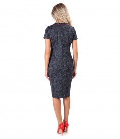 Midi dress made of paisley printed elastic jersey