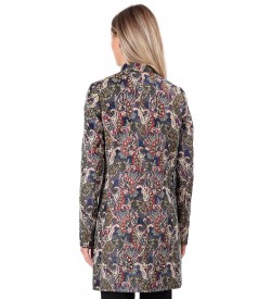 Brocade jacket with metallic thread paisley print