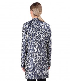 Brocade jacket with metallic thread