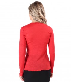 Warm blouse made of wool