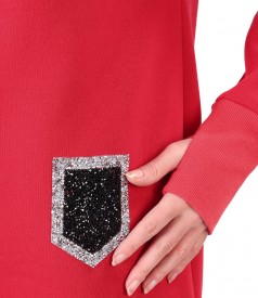 Sweatshirt dress made of thick cotton
