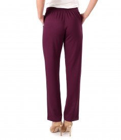 Casual pants made of thick elastic jersey