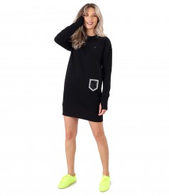 Sweatshirt dress made of thick cotton