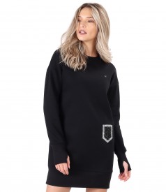 Sweatshirt dress made of thick cotton